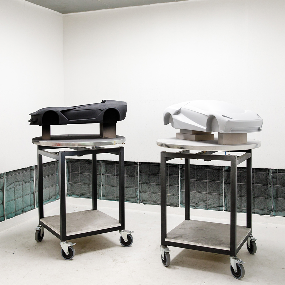 Two models on carts